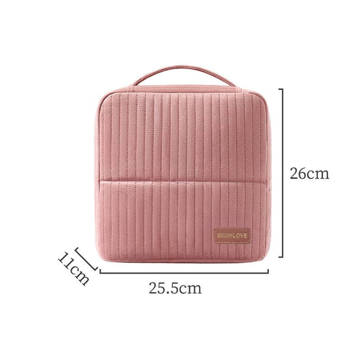 Solid Color Standing Travel Makeup & Toiletry Bag