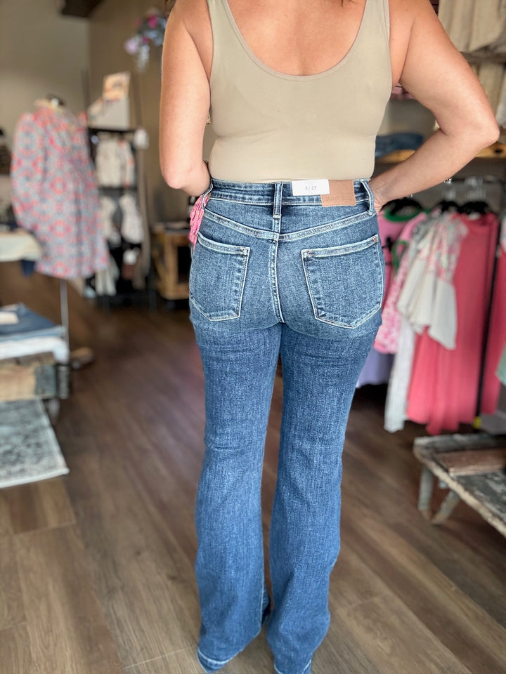 Judy Blue High Waisted Trouser Flare Jeans