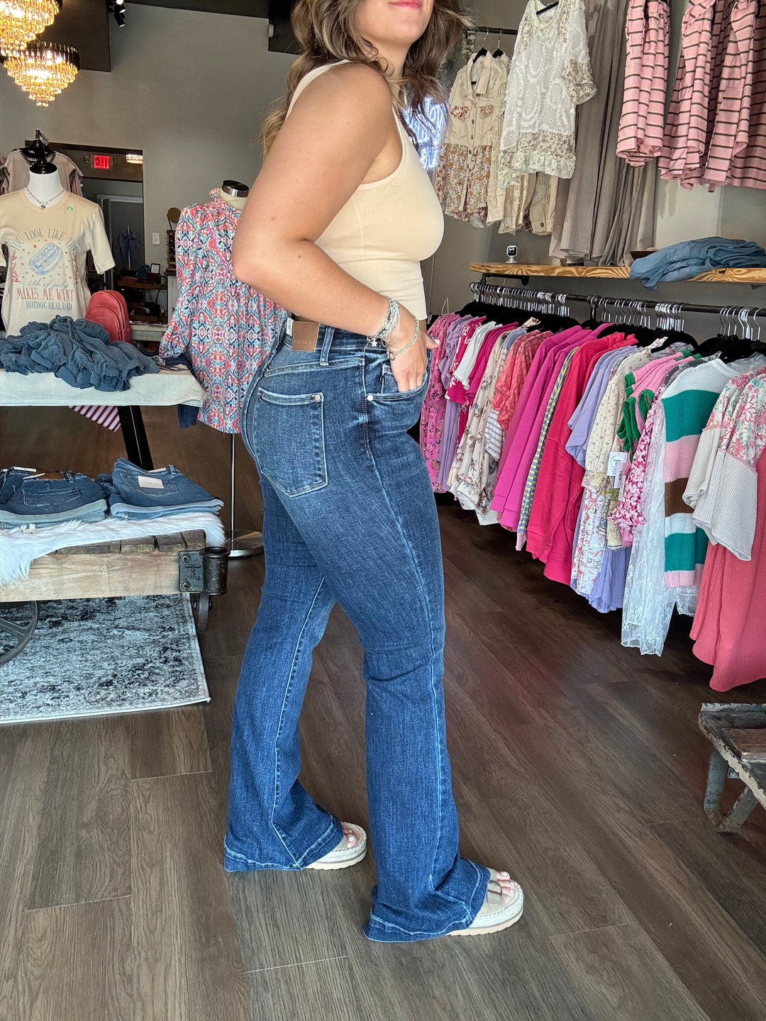 Judy Blue High Waisted Trouser Flare Jeans