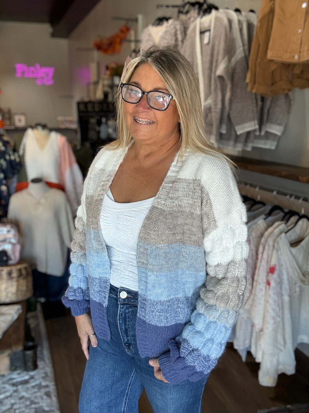 Cool Nights Ombre Cardigan