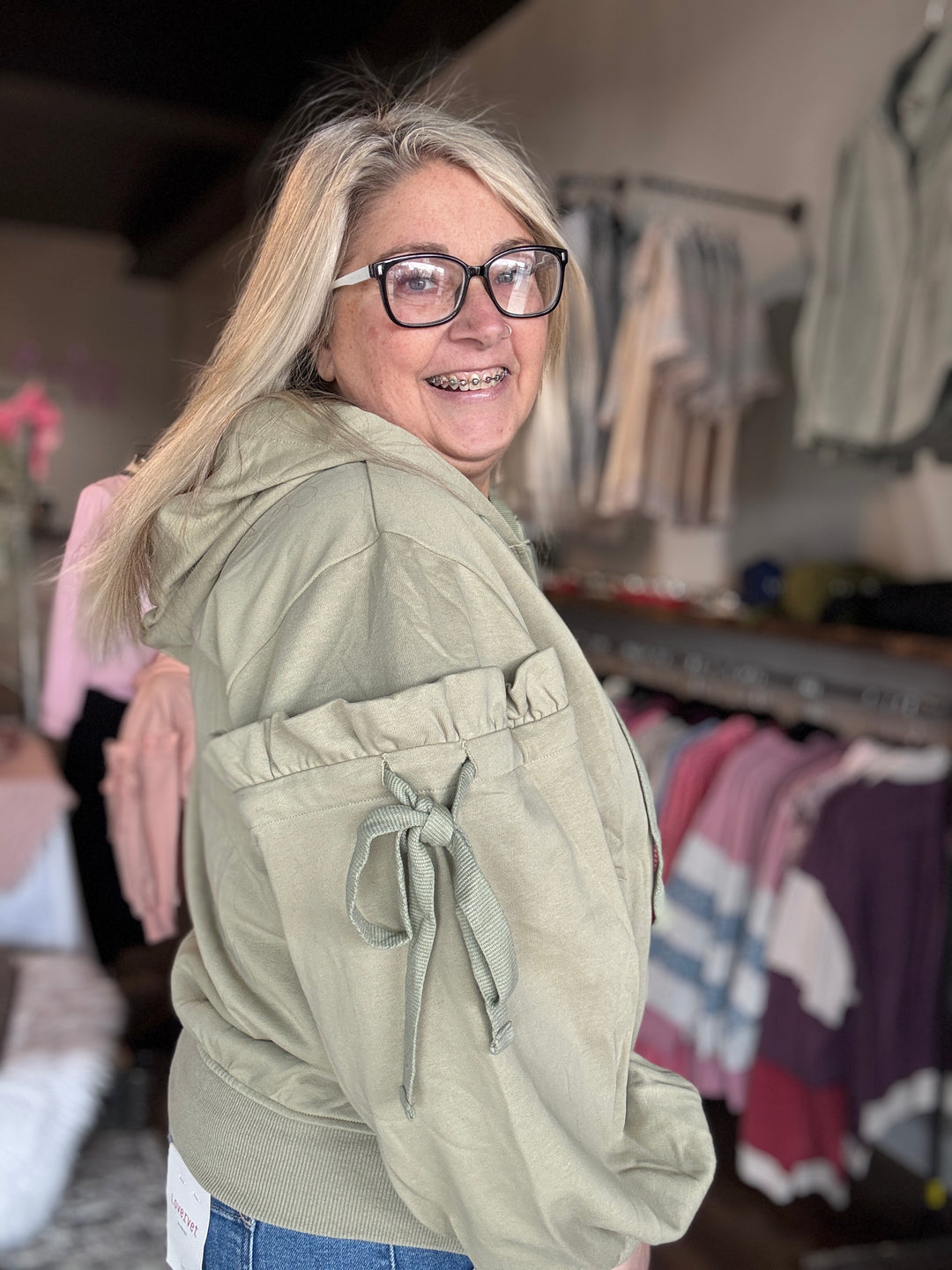 The Sage Bow Zip Up