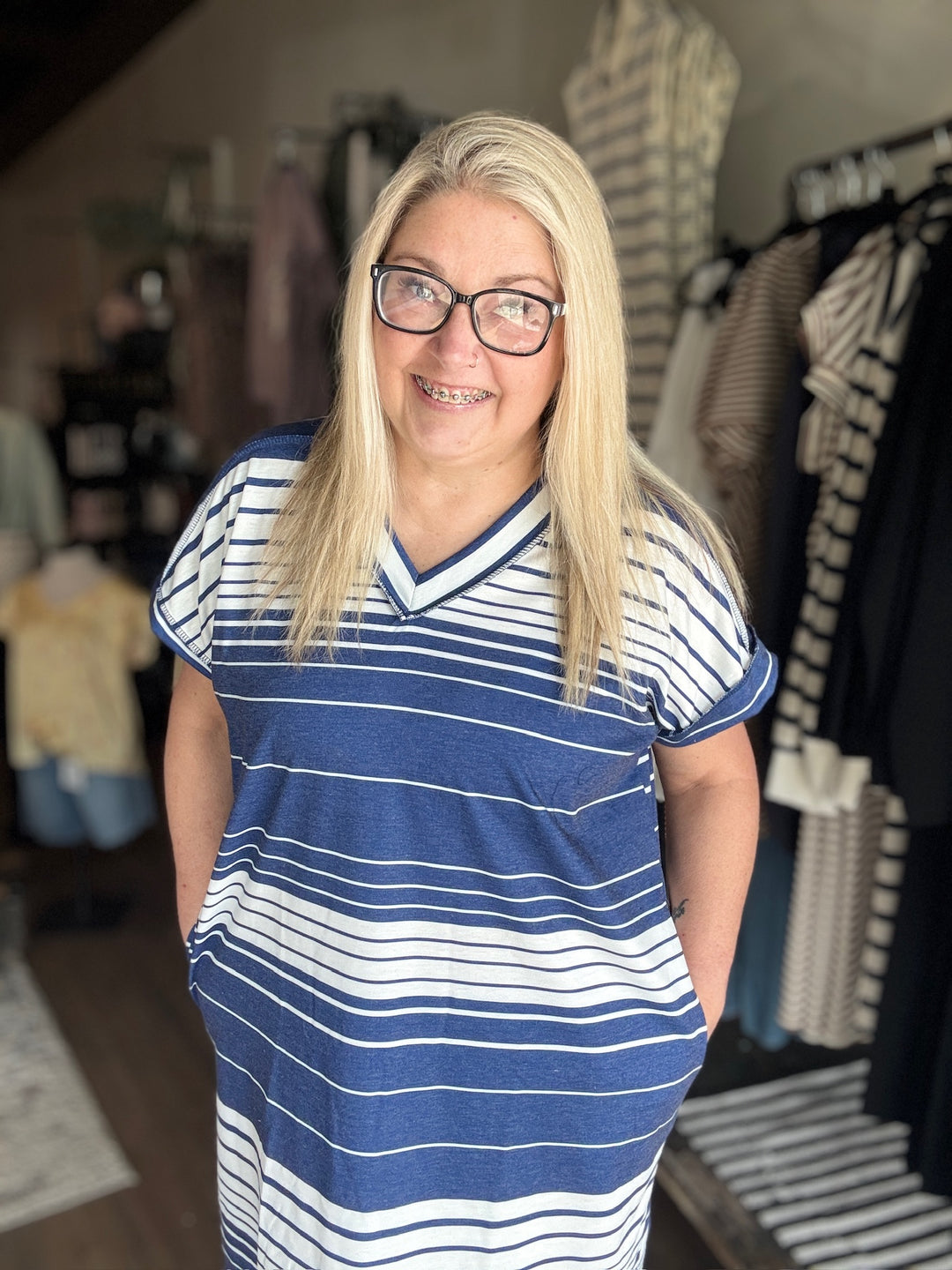 Stripe Mini Dress