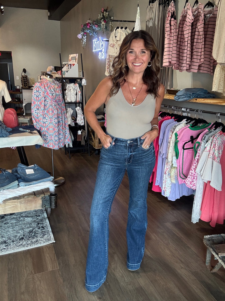 Judy Blue High Waisted Trouser Flare Jeans