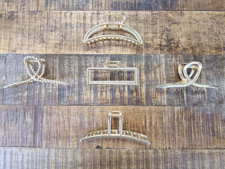 Large Gold Claw Clips