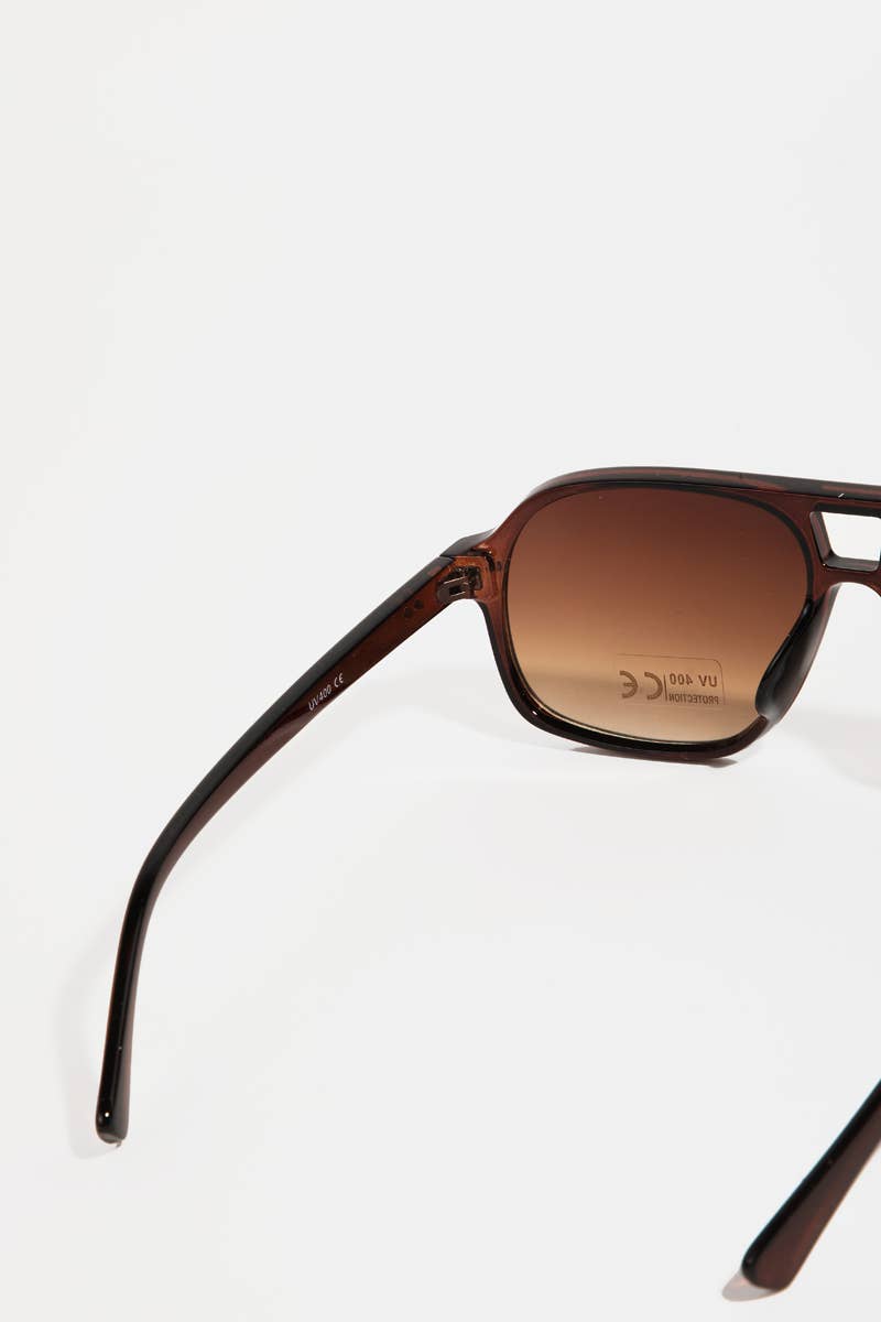 Plastic Aviator Frame Sunglasses