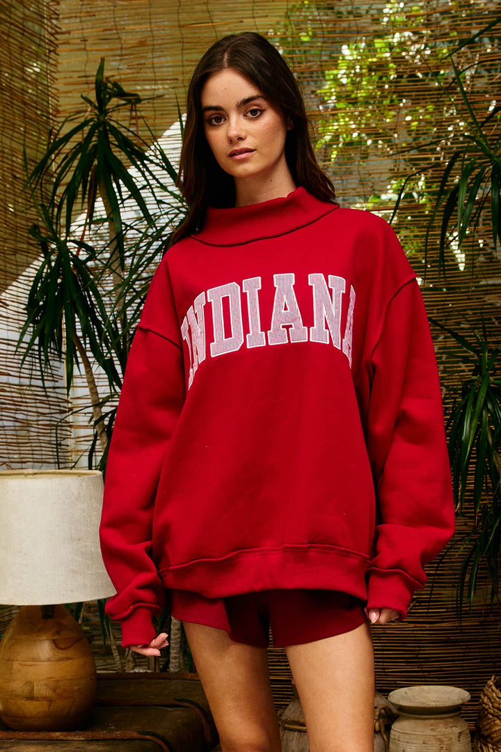 IT2594E-INDIANA1 | 'INDIANA' Stripe Embroidered Sweatshirt