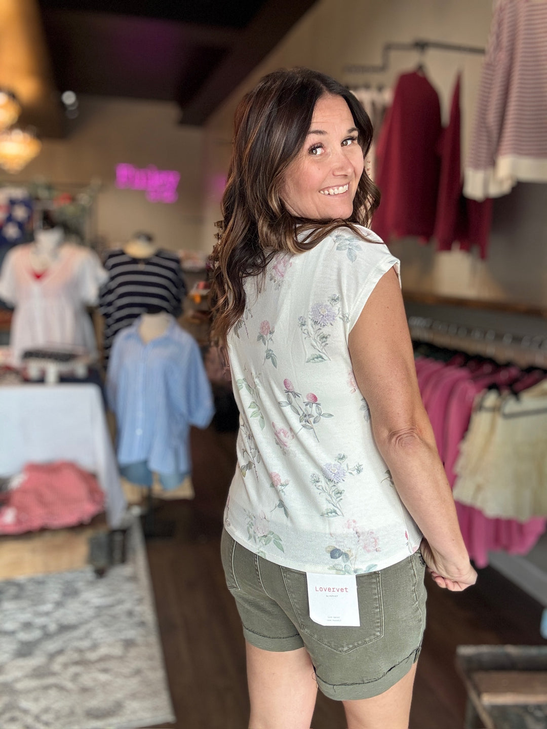 Summer Floral Knit Top