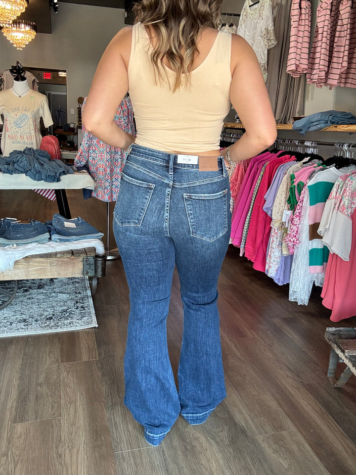 Judy Blue High Waisted Trouser Flare Jeans