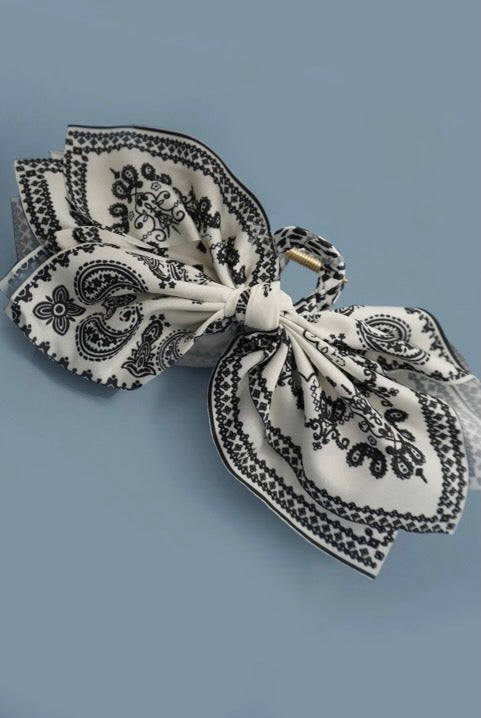 Bandana Bow Hair Clip