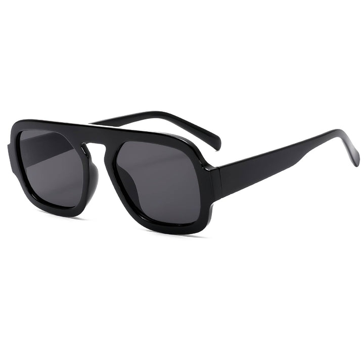 Retro Leopard Double Beam sunglasses Aviator glasses