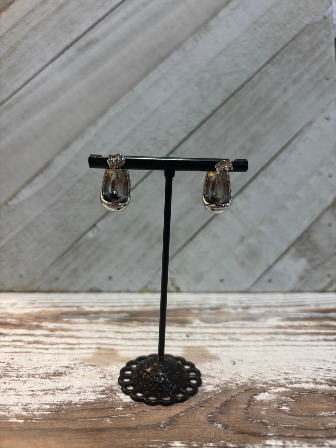 Sliver Chunky Stud Earrings