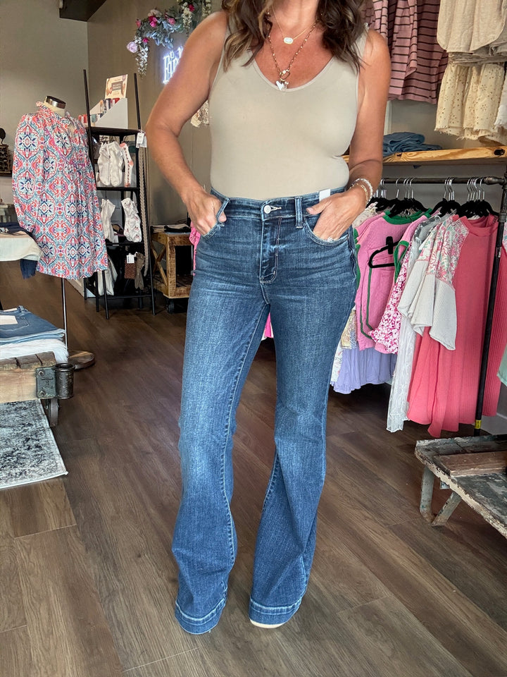 Judy Blue High Waisted Trouser Flare Jeans