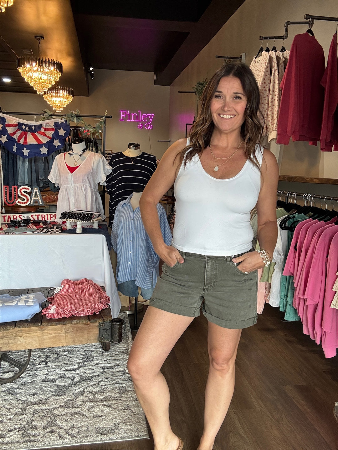 Lovervet OLIVE COLOR REGULAR SHORTS
