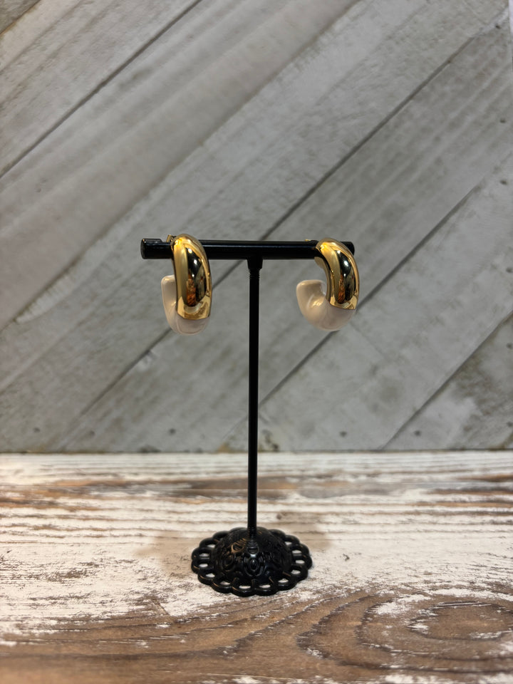Two Tone Hoop Earrings