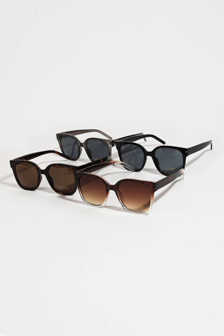 Plastic Frame Square Sunglasses