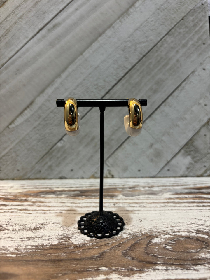 Two Tone Hoop Earrings