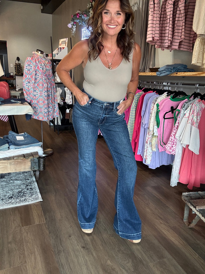 Judy Blue High Waisted Trouser Flare Jeans