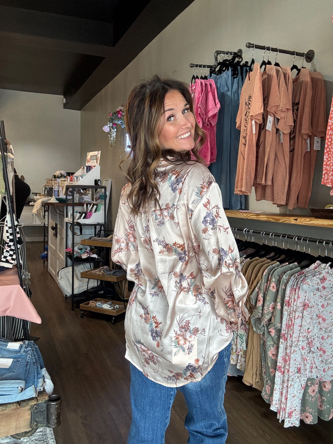 Floral Button Up Top