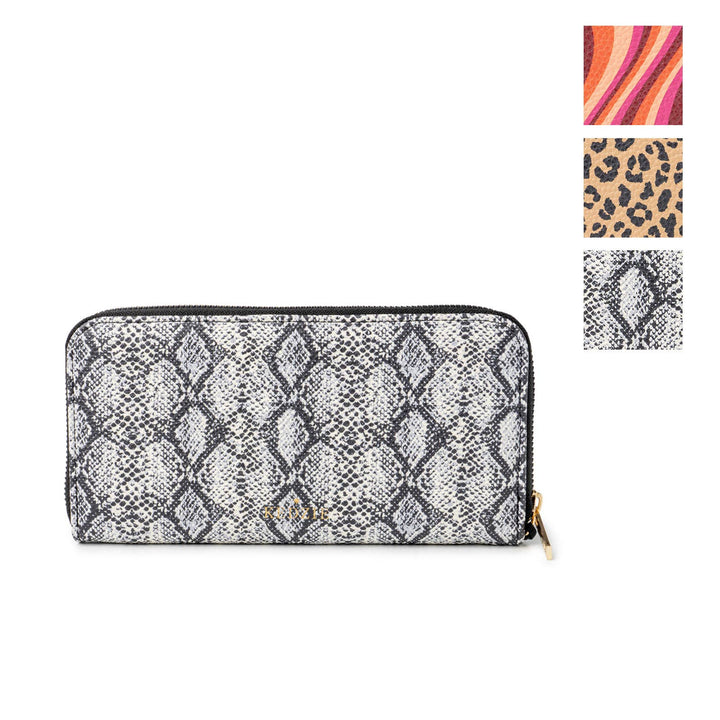 Kedzie Patterned Zip-Around Clutch