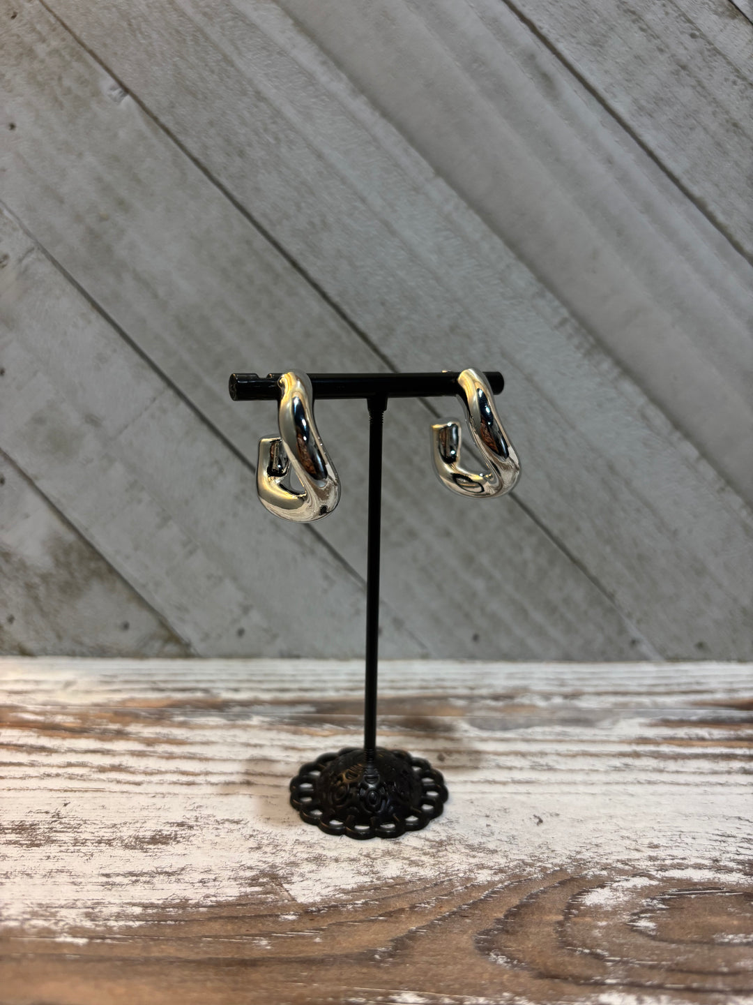 Chunky Twisted Hoop Earrings