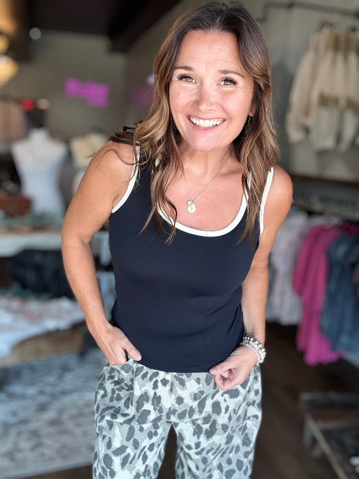 Two Tone Round Neck Tanks