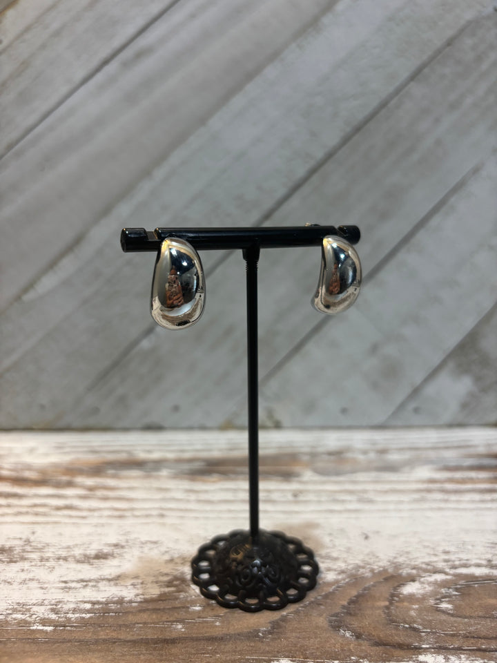 Sliver Chunky Stud Earrings