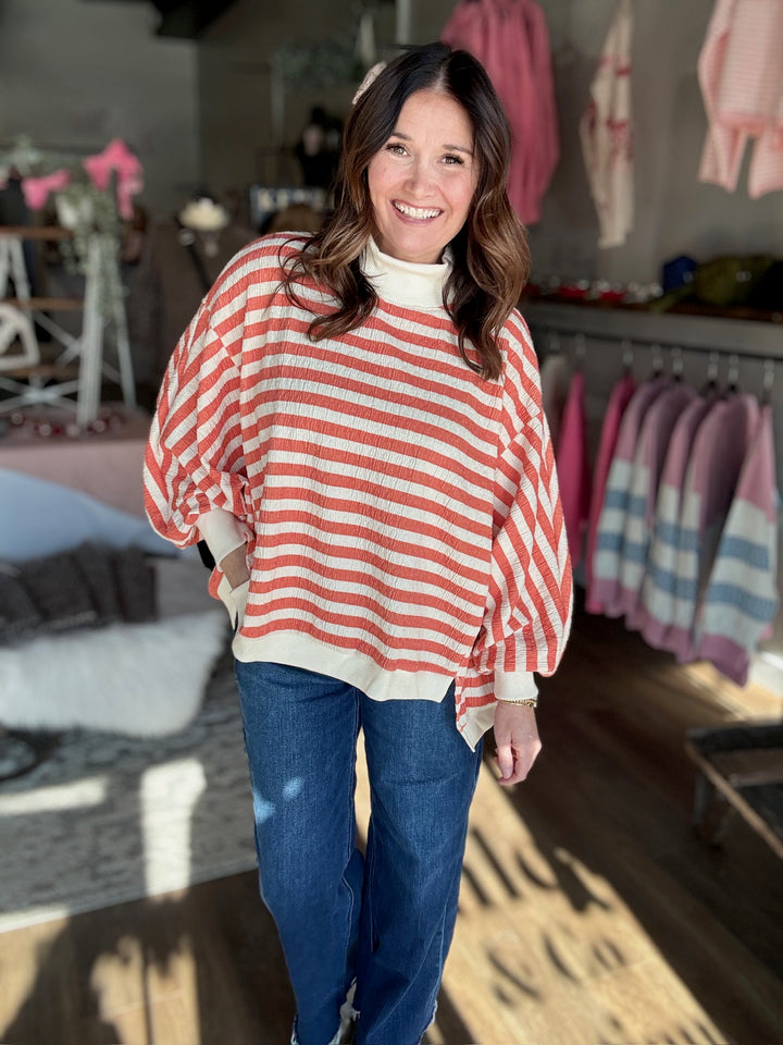 Tiger Spirit Striped Sweatshirt