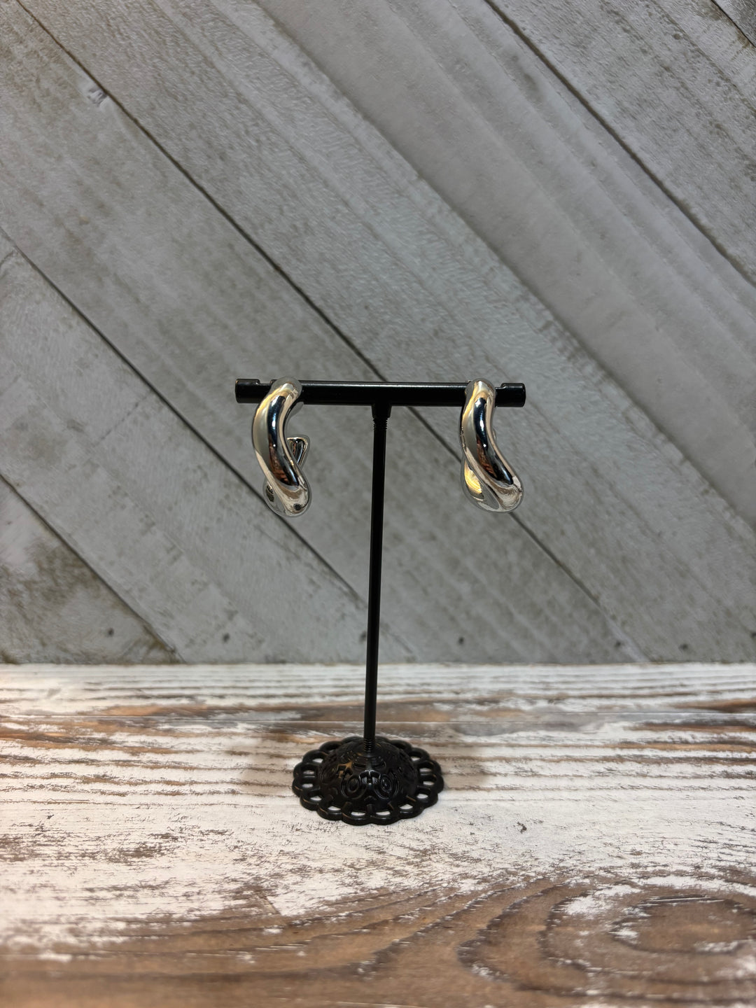 Chunky Twisted Hoop Earrings