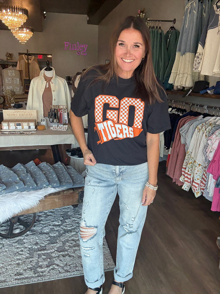 Go Tigers Black Tee