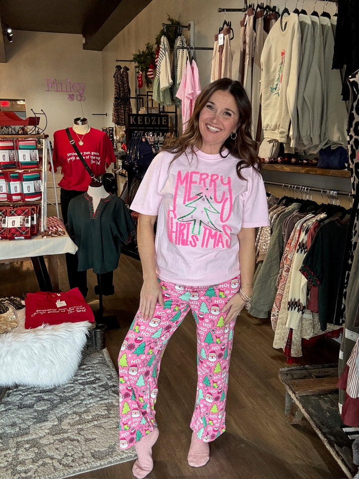 Pink Christmas PJ Pants
