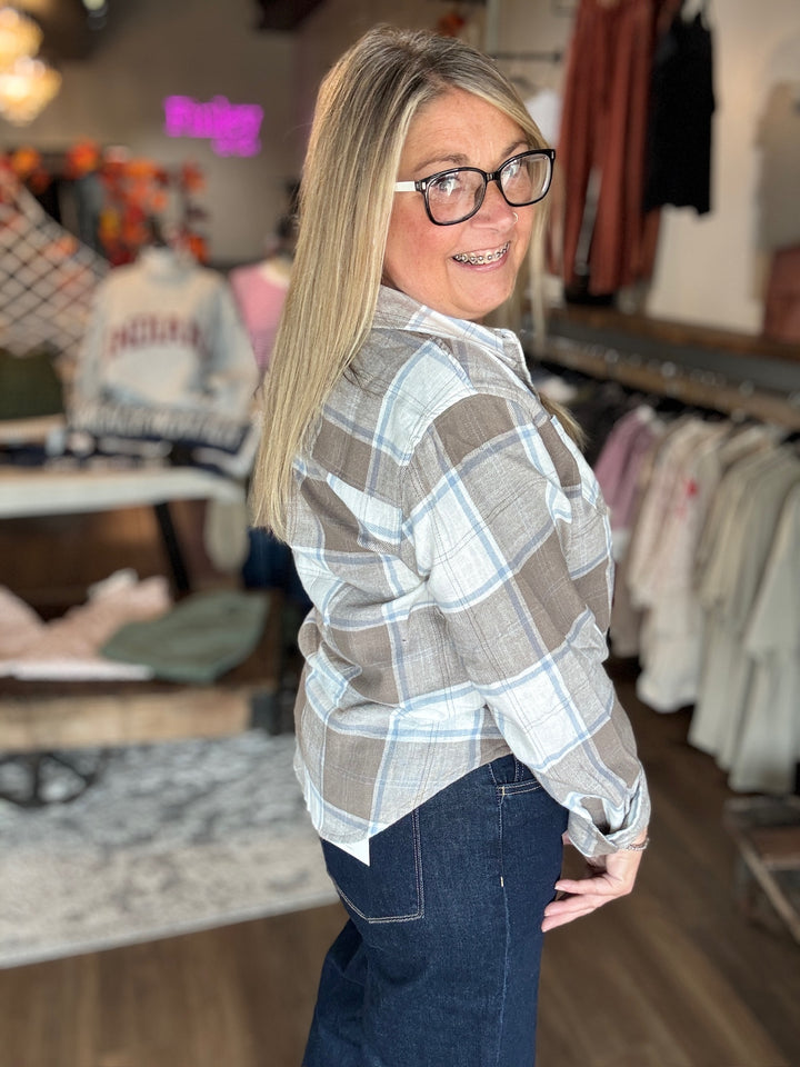Fall Flannel Button-Down Shirt