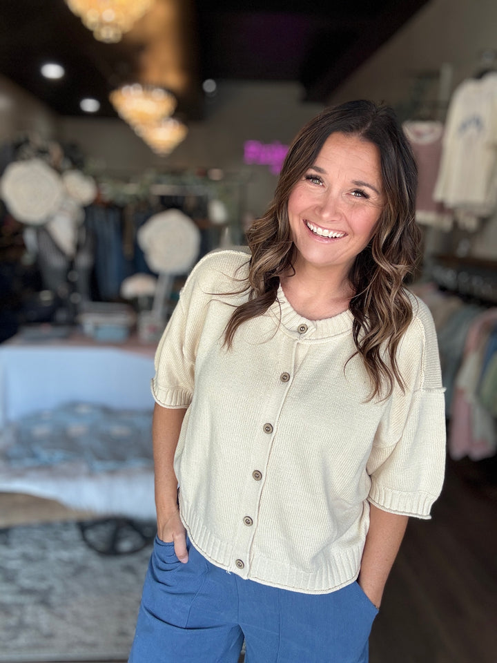 Spring Comfort Knit Cardigan Top
