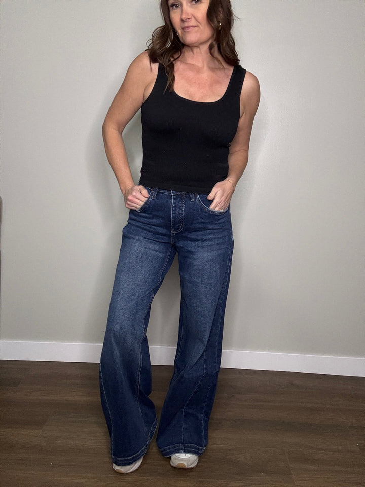 Lovervet High Rise Tummy Control Wide Leg