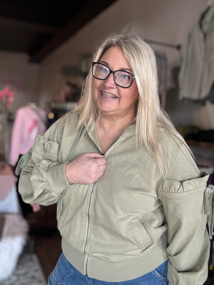 The Sage Bow Zip Up