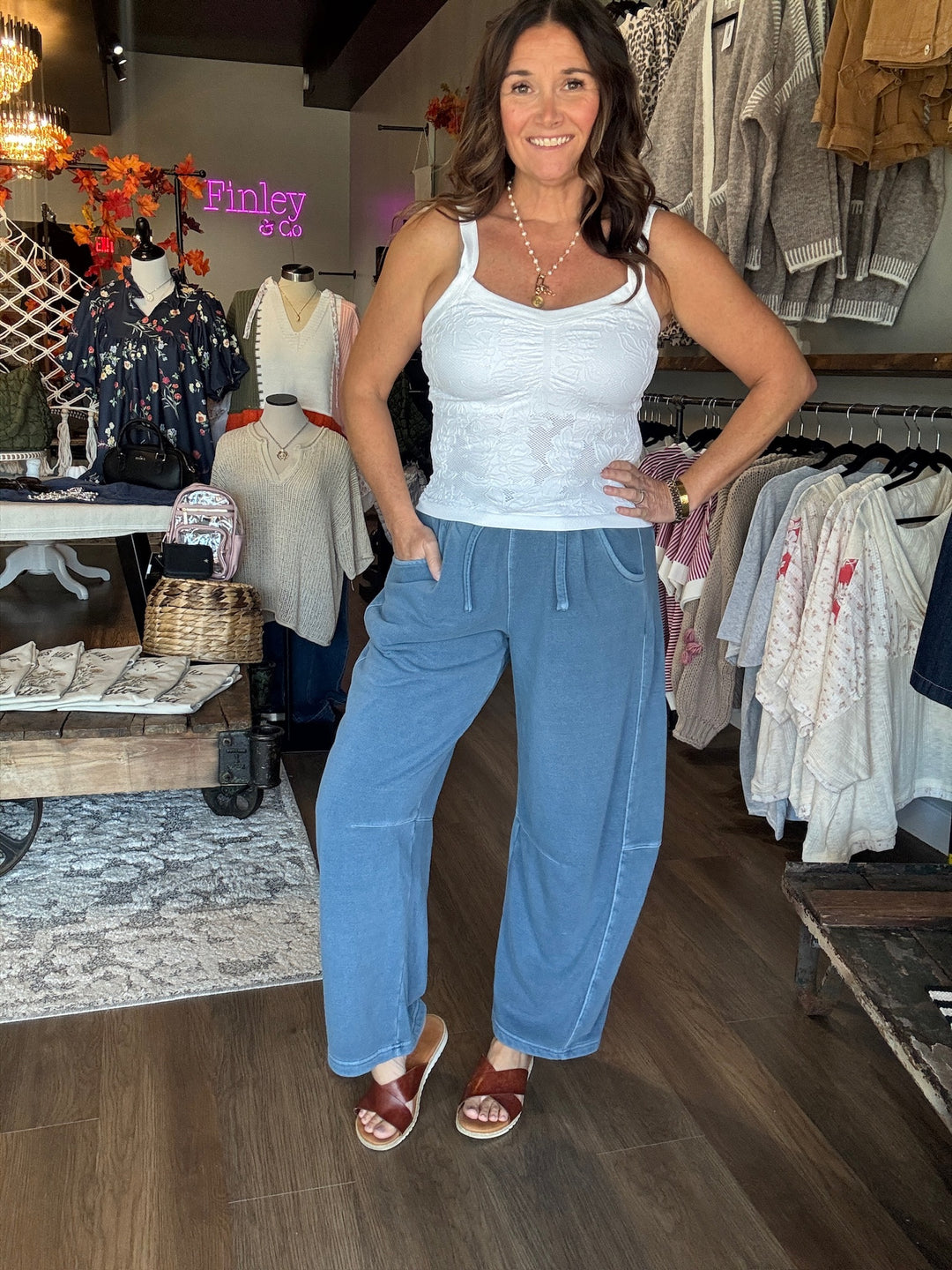 Harvest Moon Barrel Leg Sweatpants