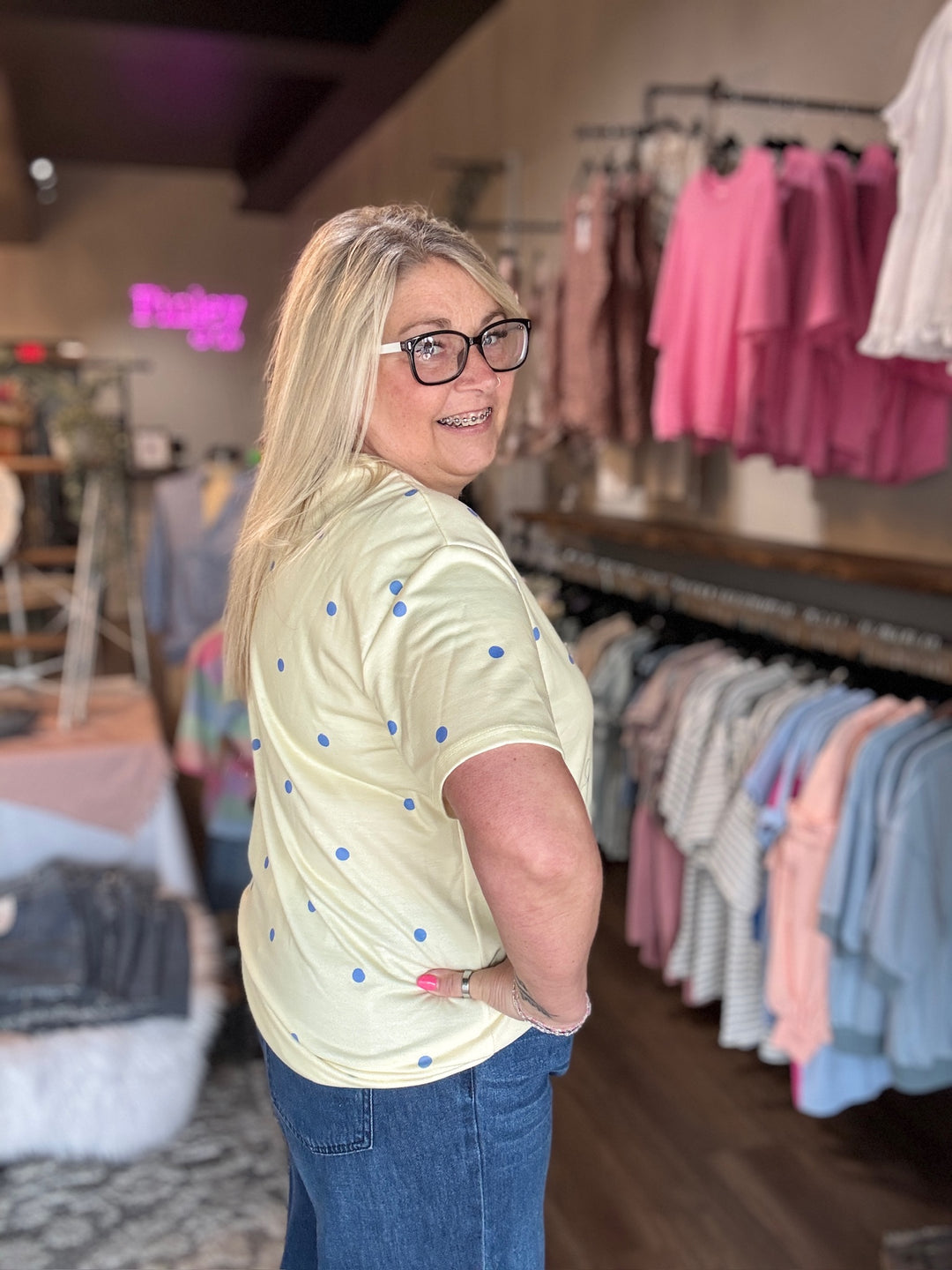 Buttercup Polka Dot Tee