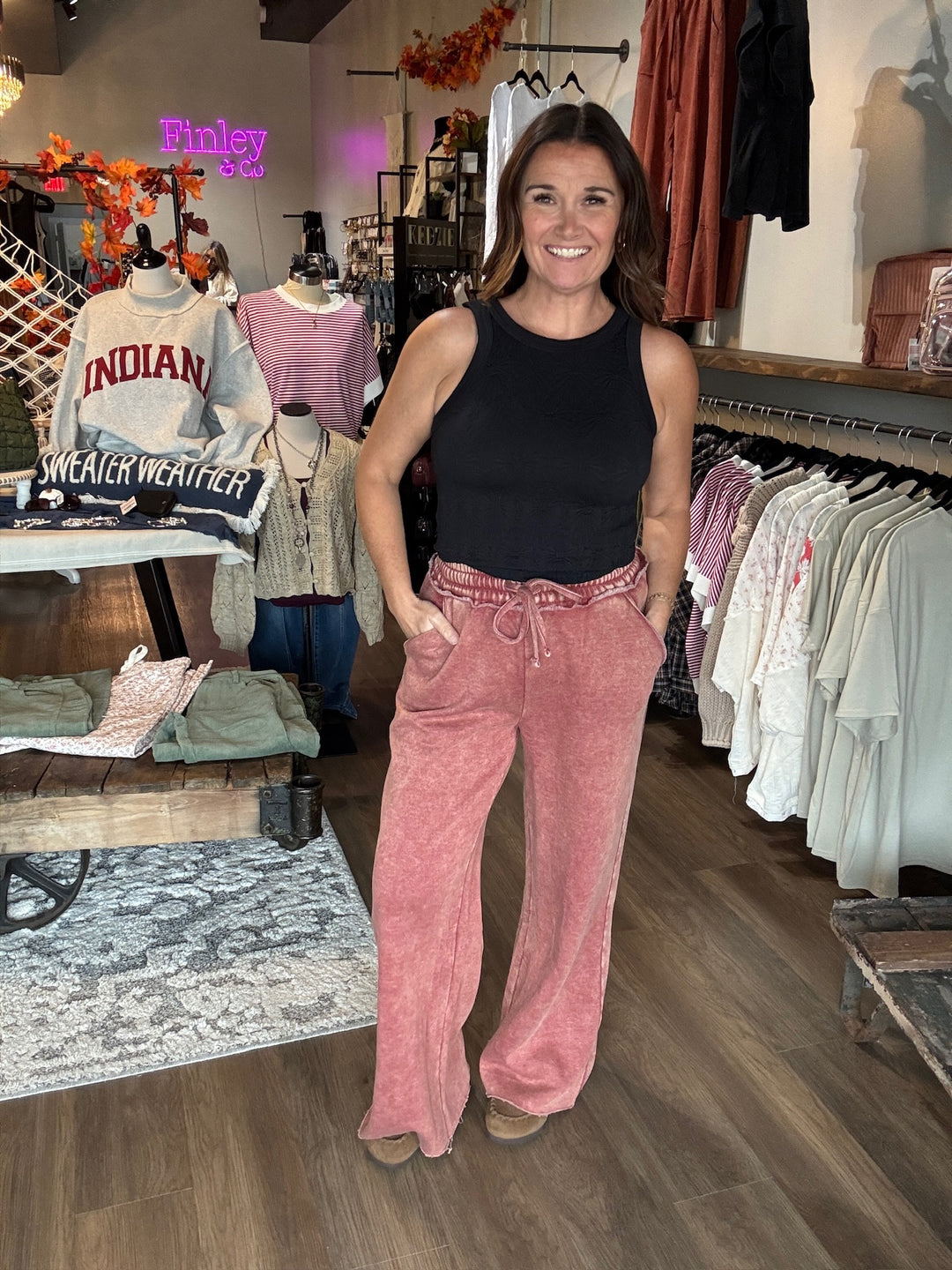 Autumn Breeze Wide Leg Sweatpants