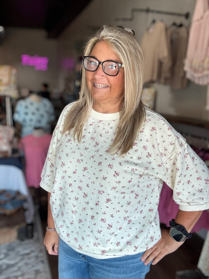 Blushing Bloom Pullover Top
