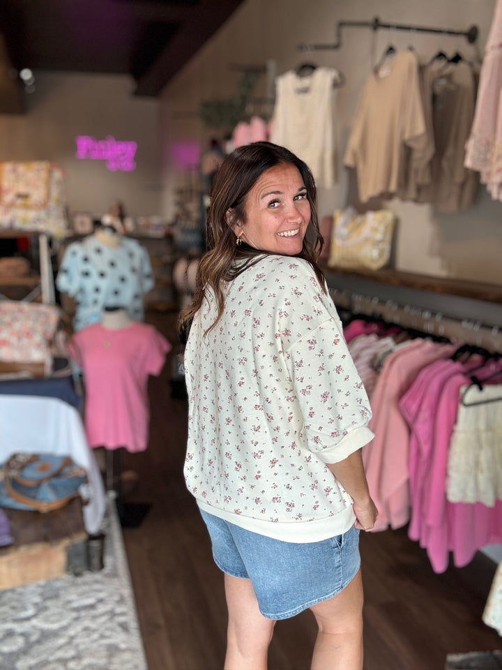 Blushing Bloom Pullover Top