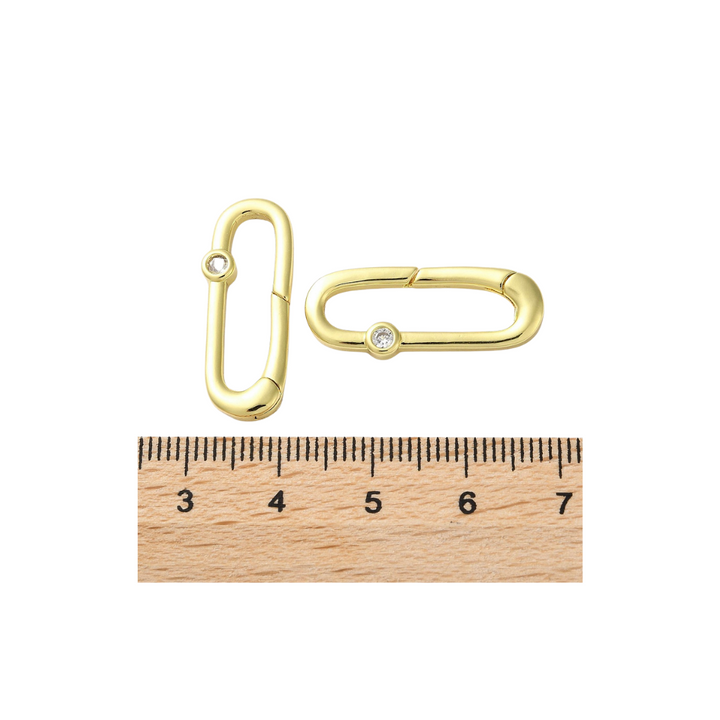 Gold Grace Oval Carabiner
