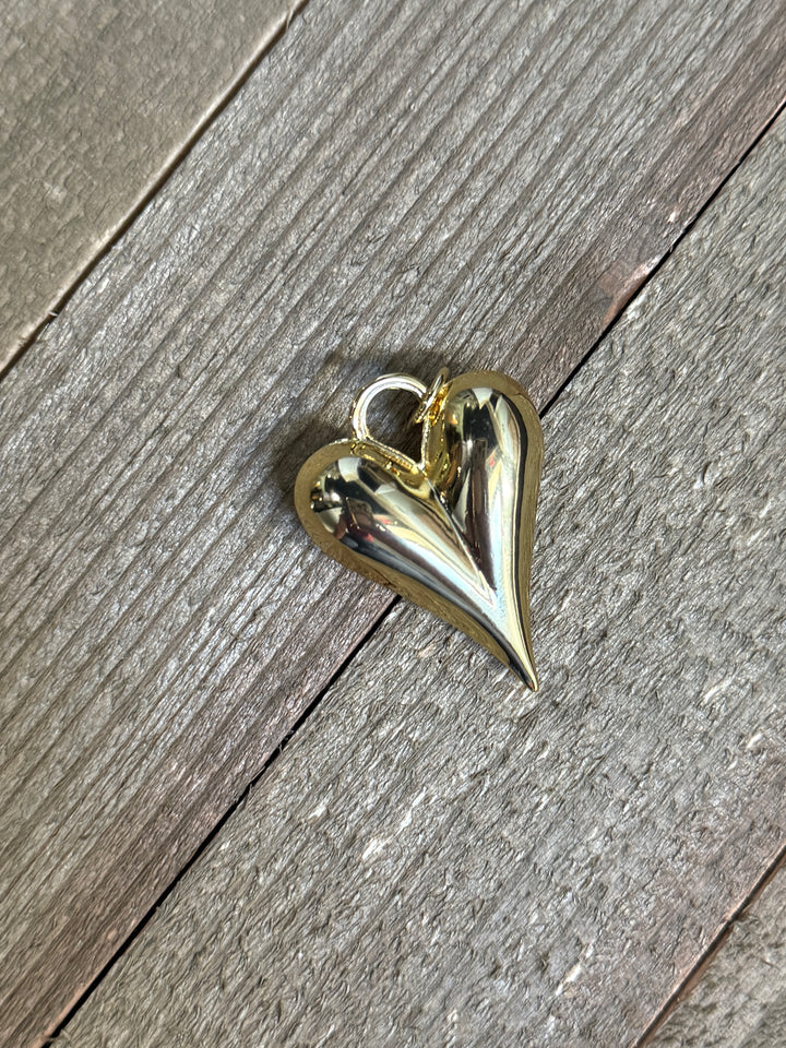 Large Gold Heart Charm