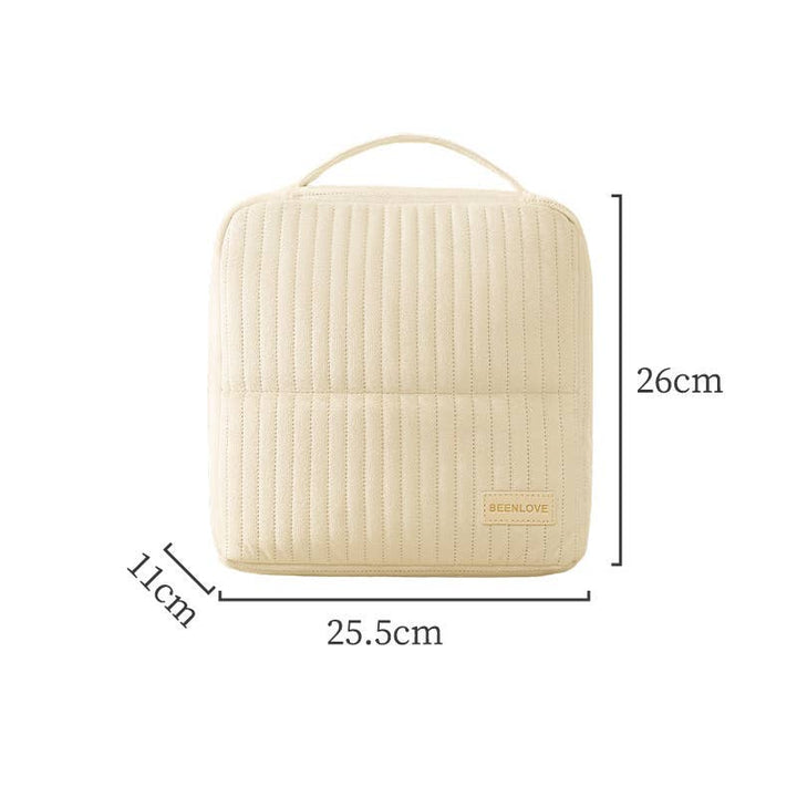 Solid Color Standing Travel Makeup & Toiletry Bag