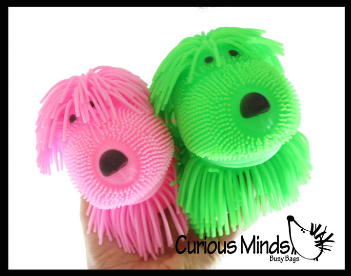 Shaggy Mop Dog Puffer Ball Squishies