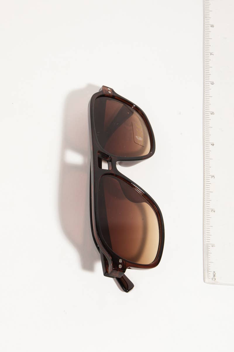 Plastic Aviator Frame Sunglasses