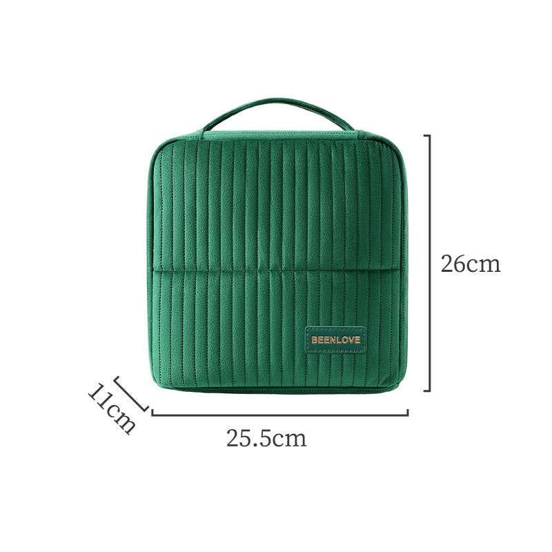Solid Color Standing Travel Makeup & Toiletry Bag