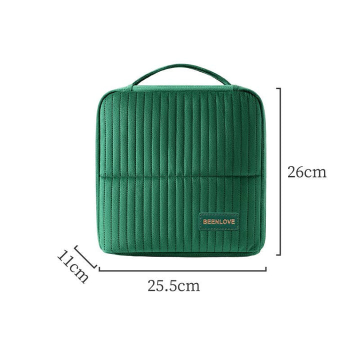 Solid Color Standing Travel Makeup & Toiletry Bag