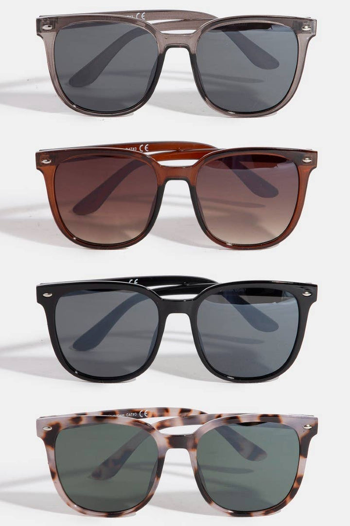Large Square Frame Sunglasses Set