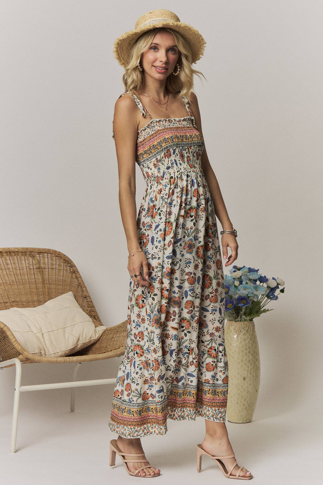 LD7501N_HE_-TIE SHOULDER MAXI DRESS