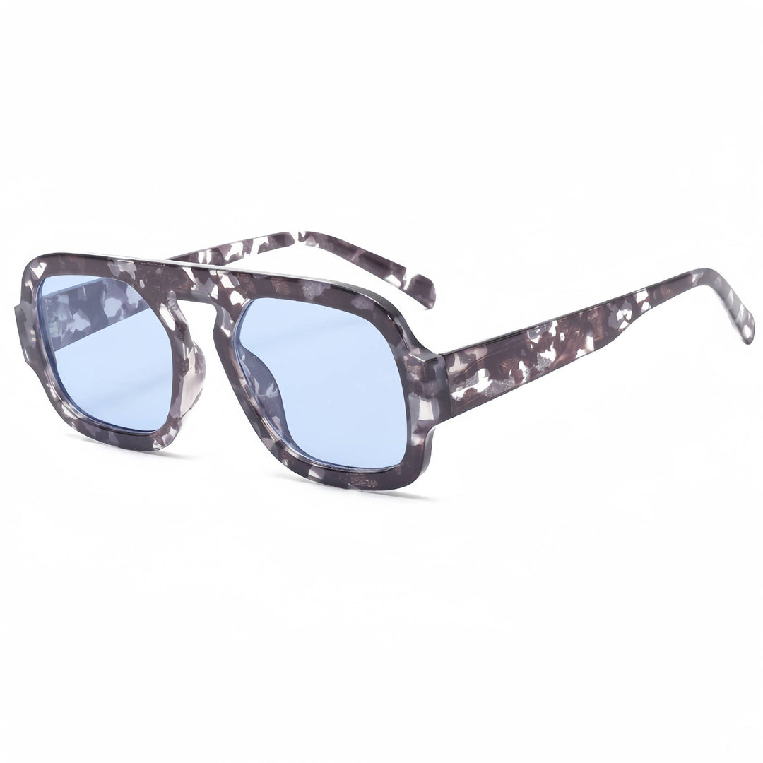 Retro Leopard Double Beam sunglasses Aviator glasses
