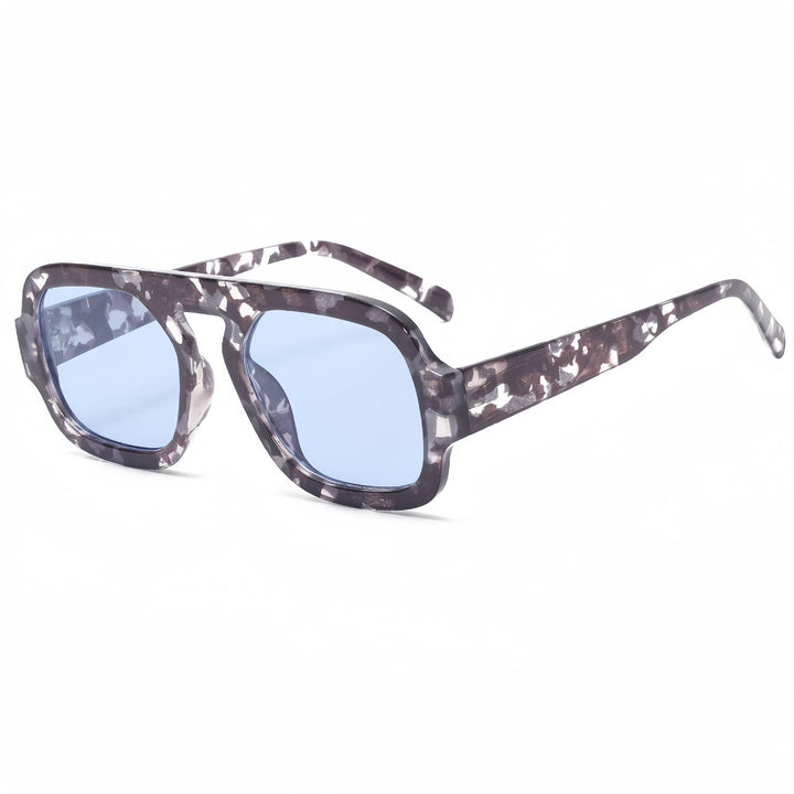 Retro Leopard Double Beam sunglasses Aviator glasses